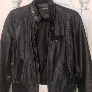 Members Only faux leather bomber